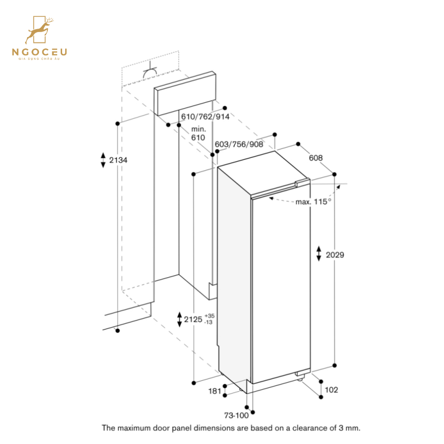 Tủ mát âm tủ 357L - Gaggenau RC462305 - Serie 400