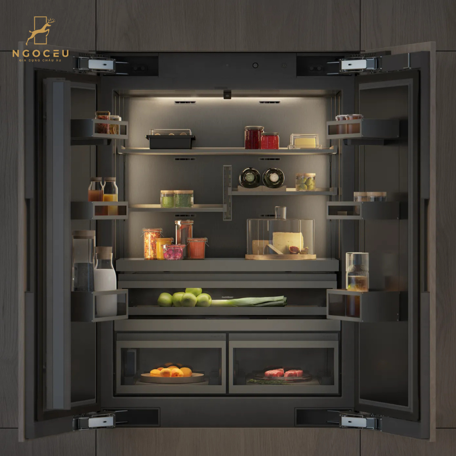 Tủ lạnh âm cửa kiểu pháp 576L - Gaggenau RVY497190 - Serie 400