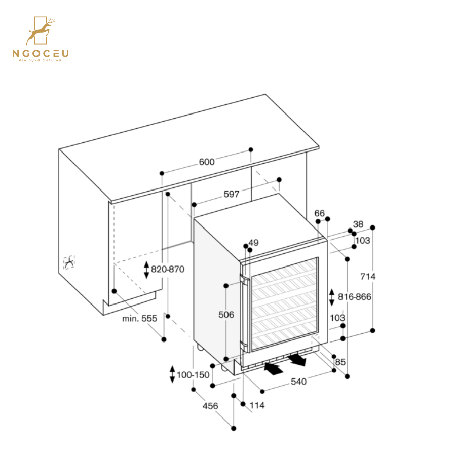 Tủ bảo quản rượu vang Gaggenau RW404264 - Serie 200