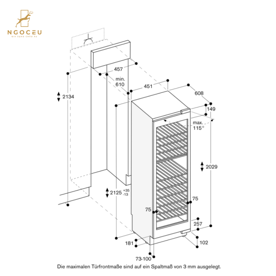 Tủ bảo quản rượu vang Gaggenau RW414364 - Serie 400