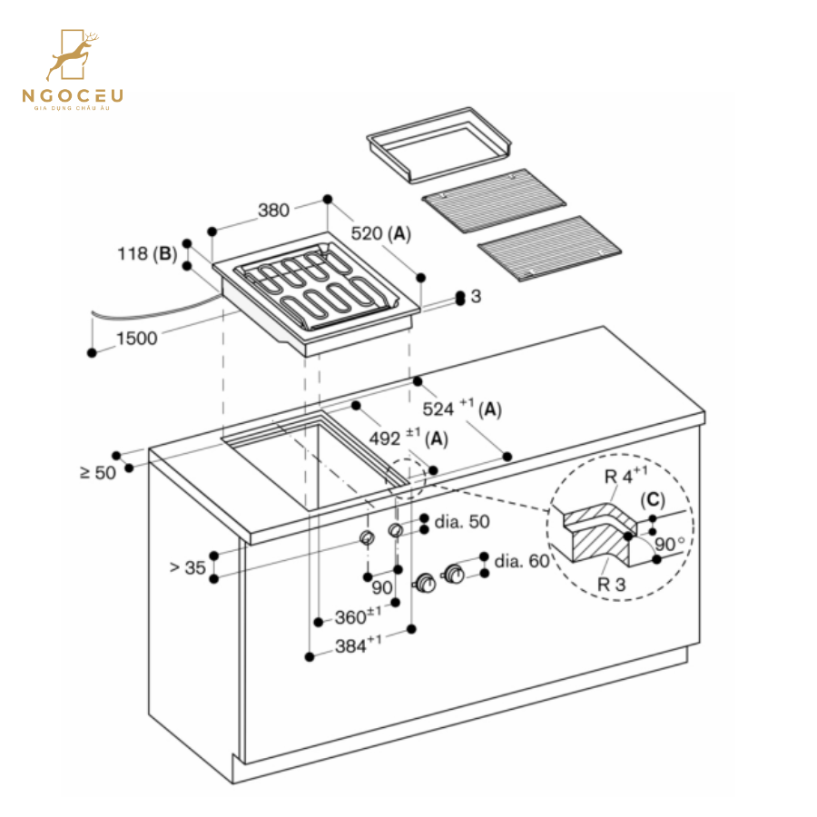 Bếp nướng điện Gaggenau VR414115 -Serie 400
