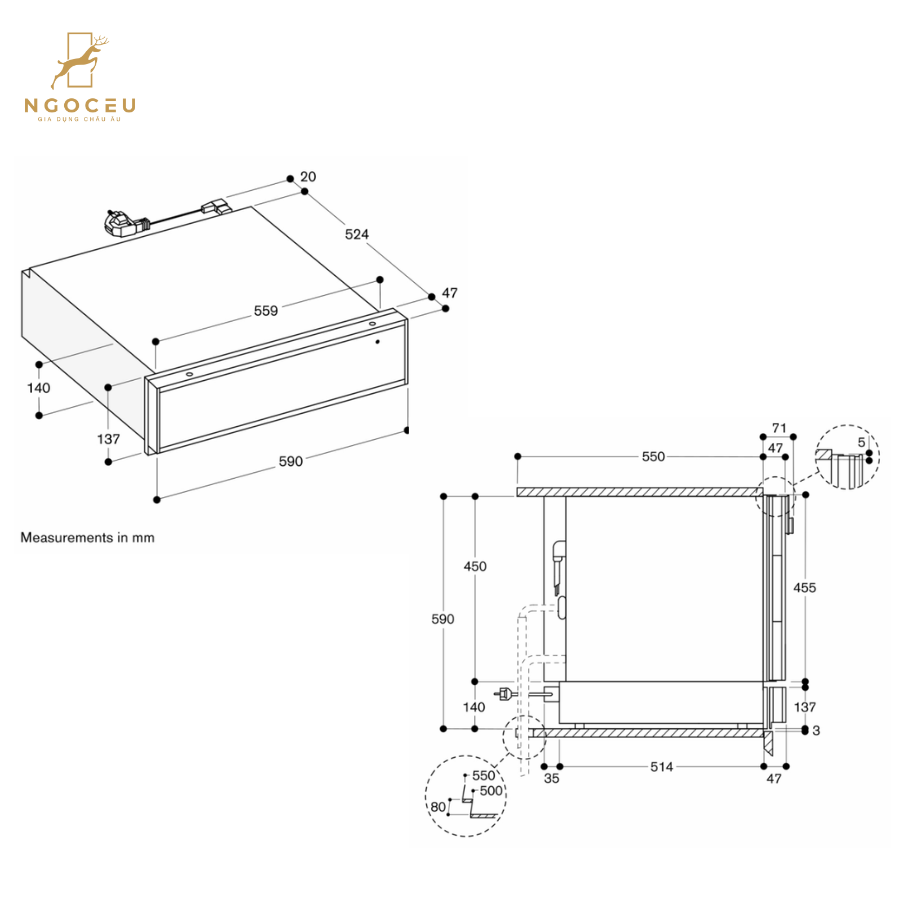 Khay giữ ấm Gaggenau WS461112 - Serie 400