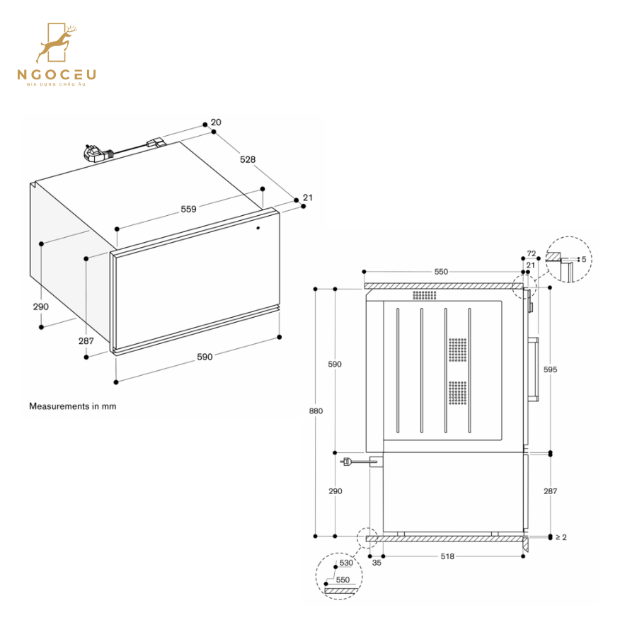 Khay giữ ấm Gaggenau WSP222102 - Serie 200