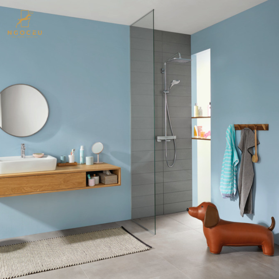 Bộ sen cây bát vuông 3 vòi Hansgrohe Croma E 280 Showerpipe - 27630000