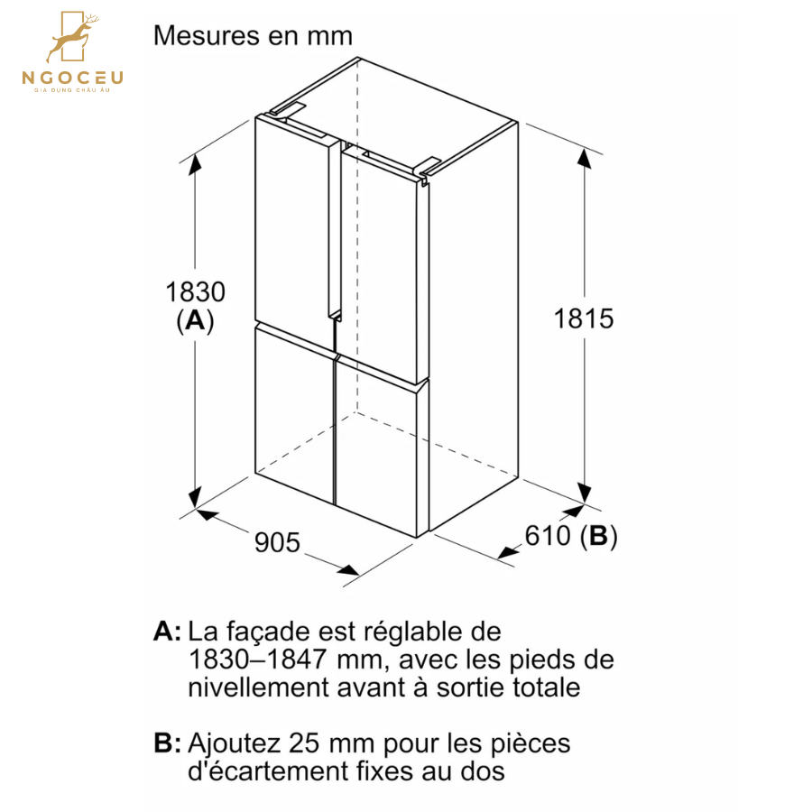 Tủ Lạnh 605L Siemens iQ300 KF96NVPEA