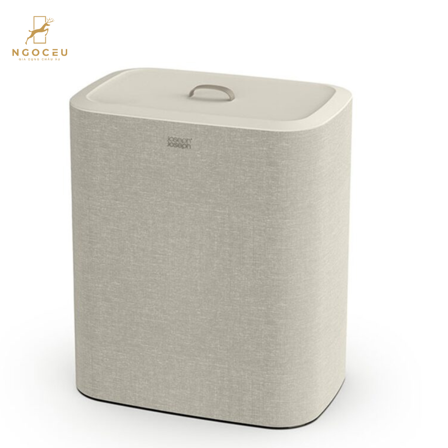 Thùng đựng đồ giặt 3 ngăn có quai xách Joseph Joseph 50021 Tota Trio 90L - Màu kem