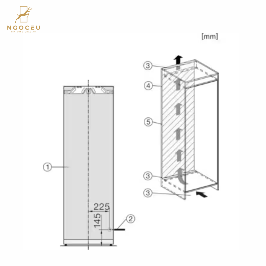 Tủ mát âm tủ Miele K 7777 C