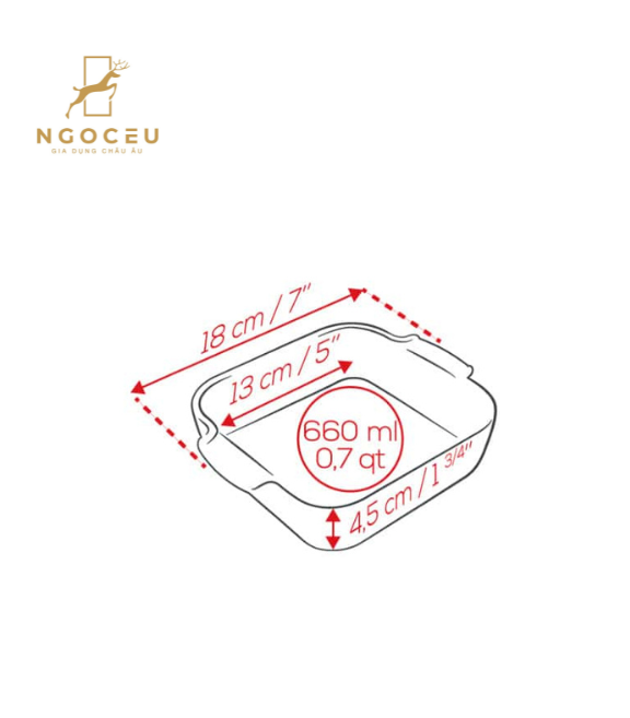 Khay nướng nuông 18cm Peugeot Appolia 61166 - Màu Kem