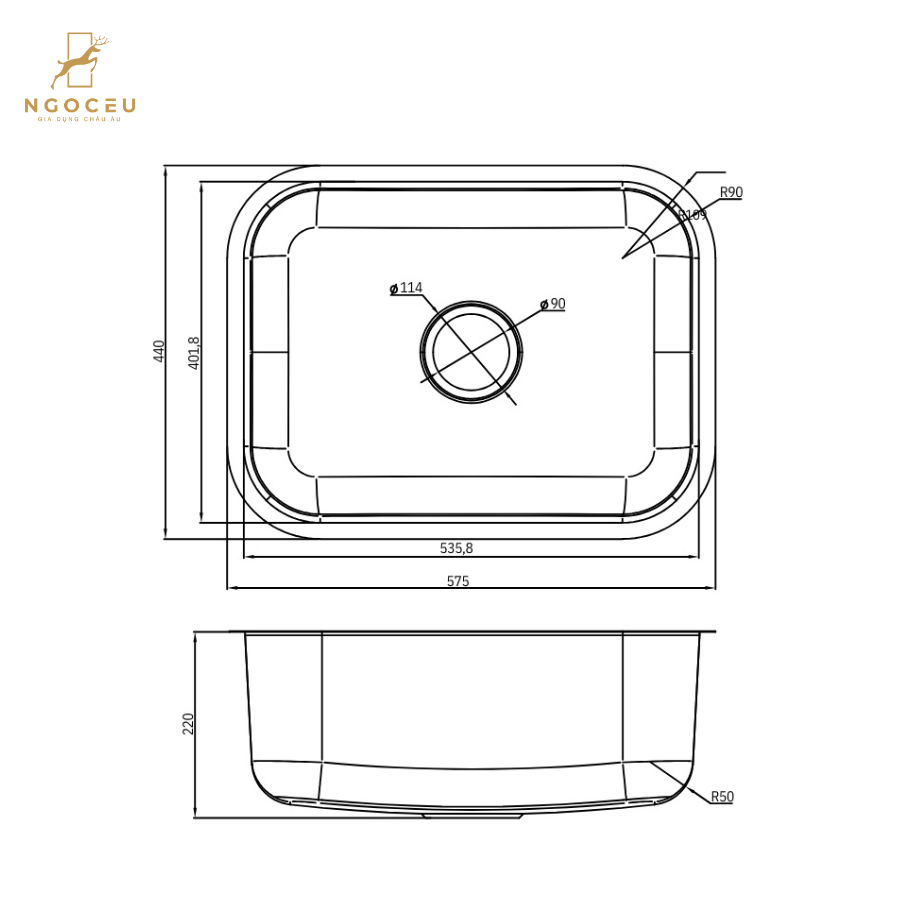 Chậu rửa bát Konox Tari 5744SM