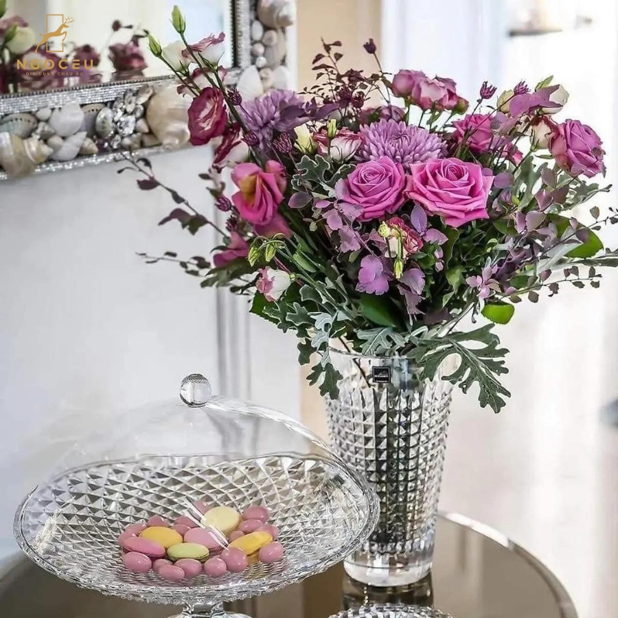 Lọ hoa pha lê Rogaska Diamond - 27cm