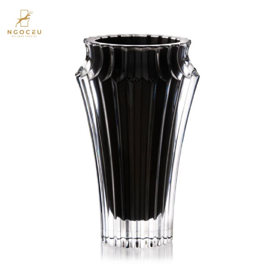 Bình hoa Rogaska Crown Jewel 25cm - Màu đen