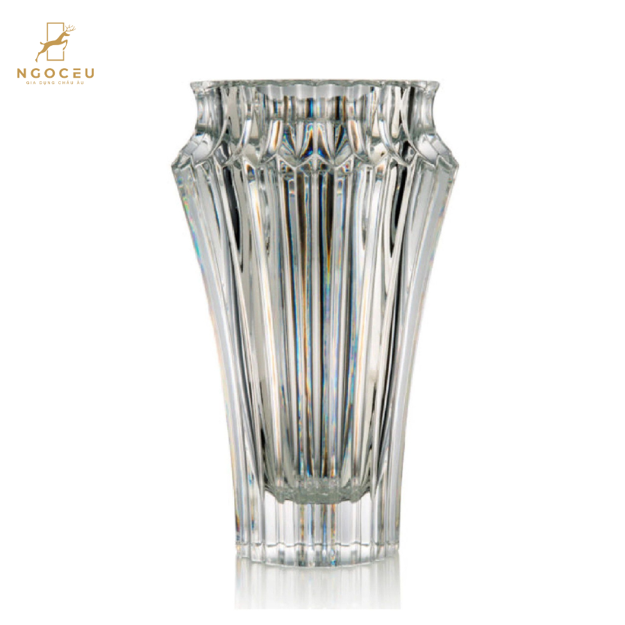 Bình hoa Rogaska Crown Jewel 25cm - Màu trắng