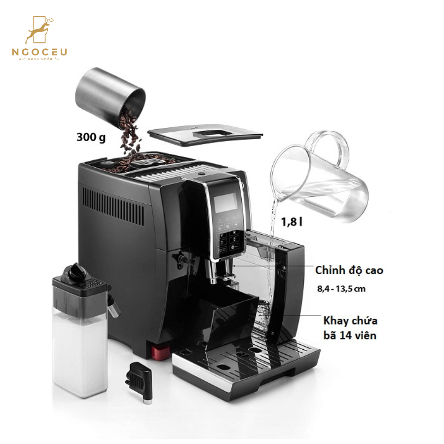 Máy pha cà phê DeLonghi ECAM 350.55.B Dinamica - Màu đen