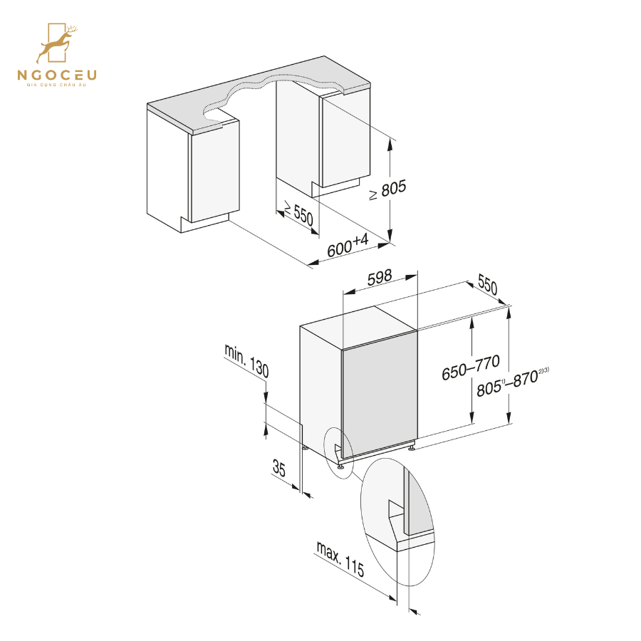 Máy rửa bát âm toàn phần Miele G 7650 SCVi AutoDos