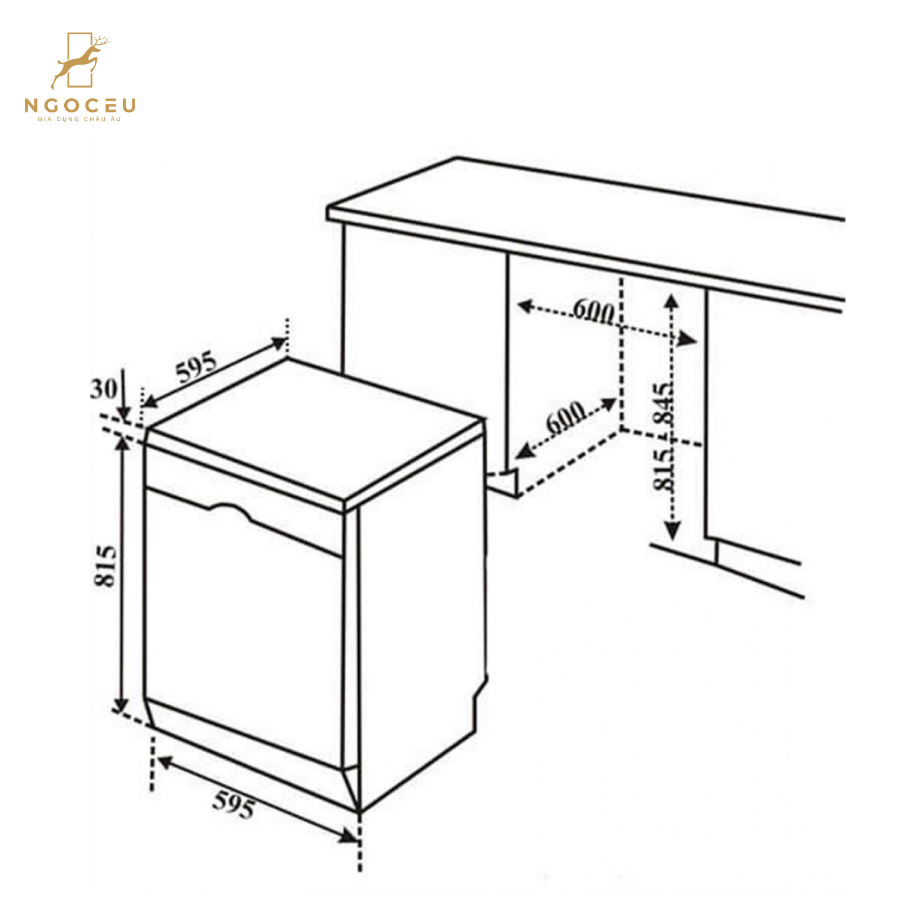 Máy rửa bát độc lập Bosch SMS6ZCW10E - Màu Trắng