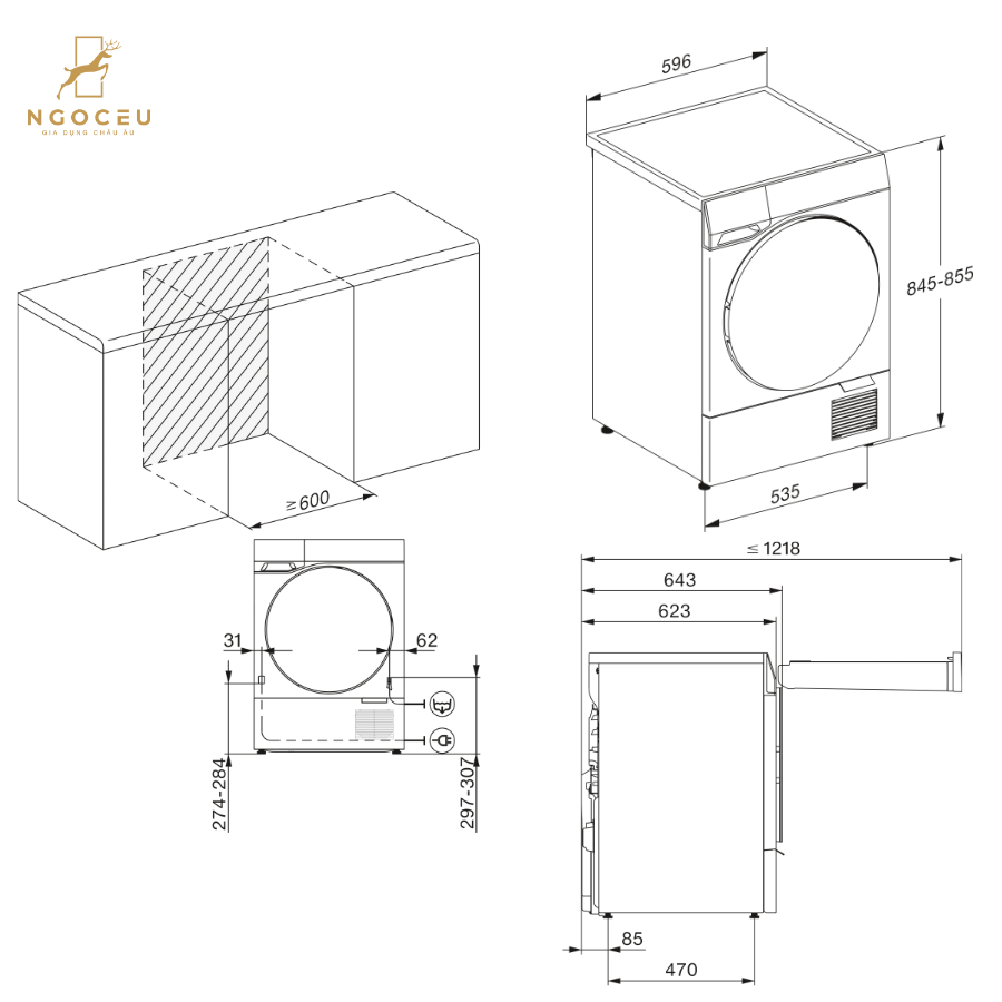 Máy sấy 9kg Miele TQ 1000 WP Nova Edition