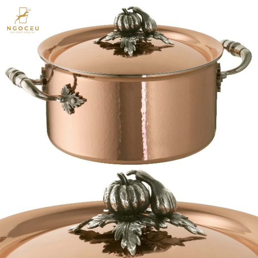 Nồi hầm 2 tay cầm Ruffoni Opus Cupra Casseruola Rame - 20cm