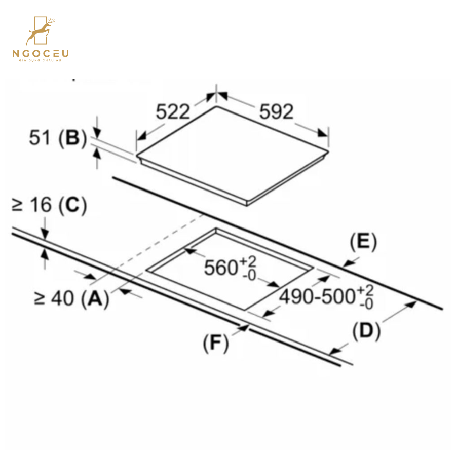 Bếp từ 3 vùng Bosch PUC61KAA5E  - Serie 2