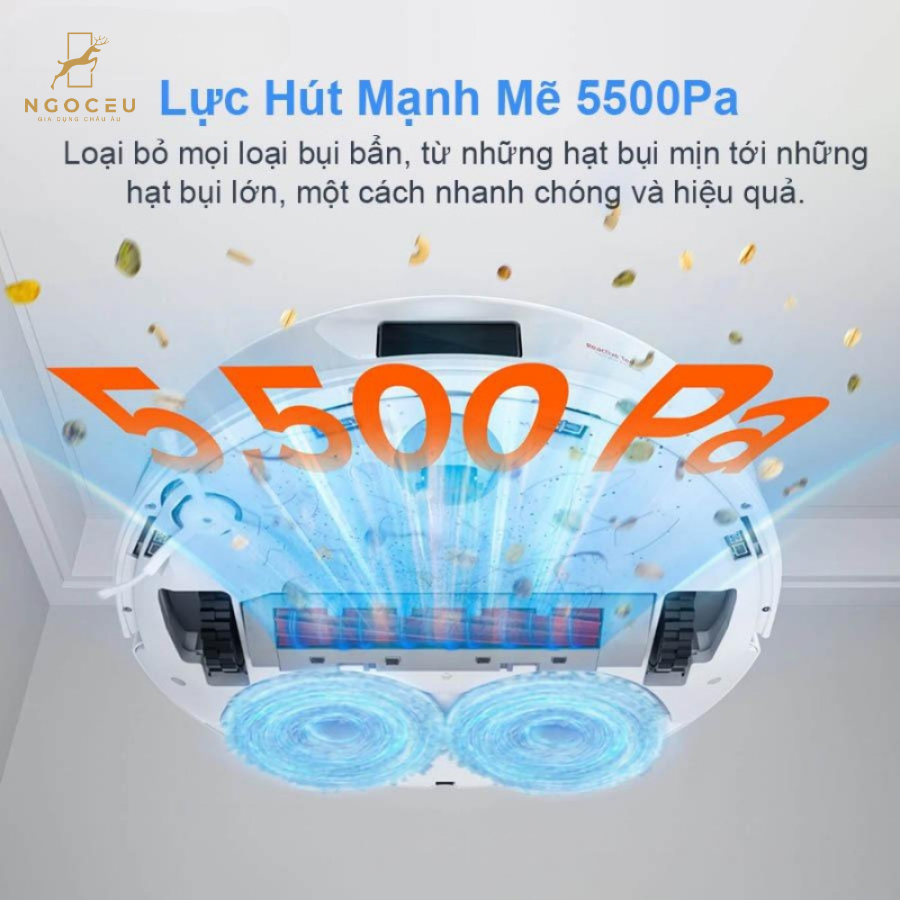 Robot hút bụi lau nhà Roborock Q Revo Bản Quốc Tế - Màu Trắng