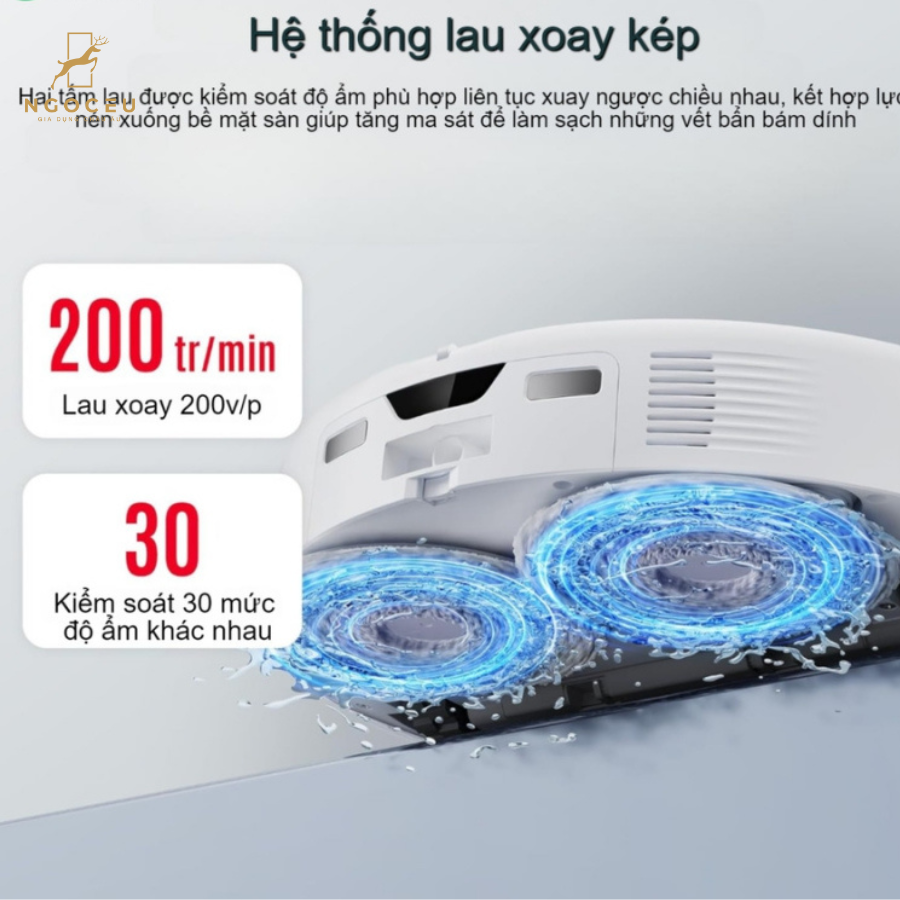 Robot hút bụi lau nhà Roborock Q Revo Curv Bản Quốc Tế - Màu Trắng
