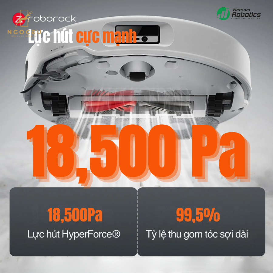 Robot hút bụi lau nhà Roborock Qrevo Edge 5V1 Bản Quốc Tế - Màu Đen