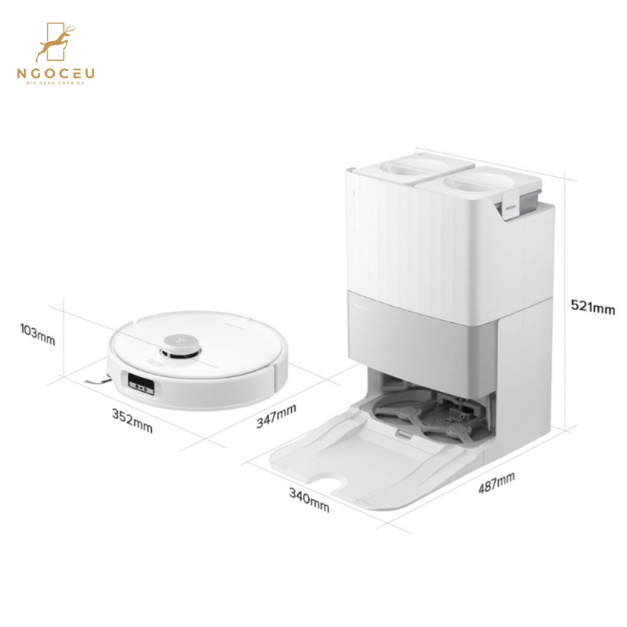 Robot hút bụi lau nhà Roborock Q Revo Edge Bản Quốc Tế - Màu Trắng