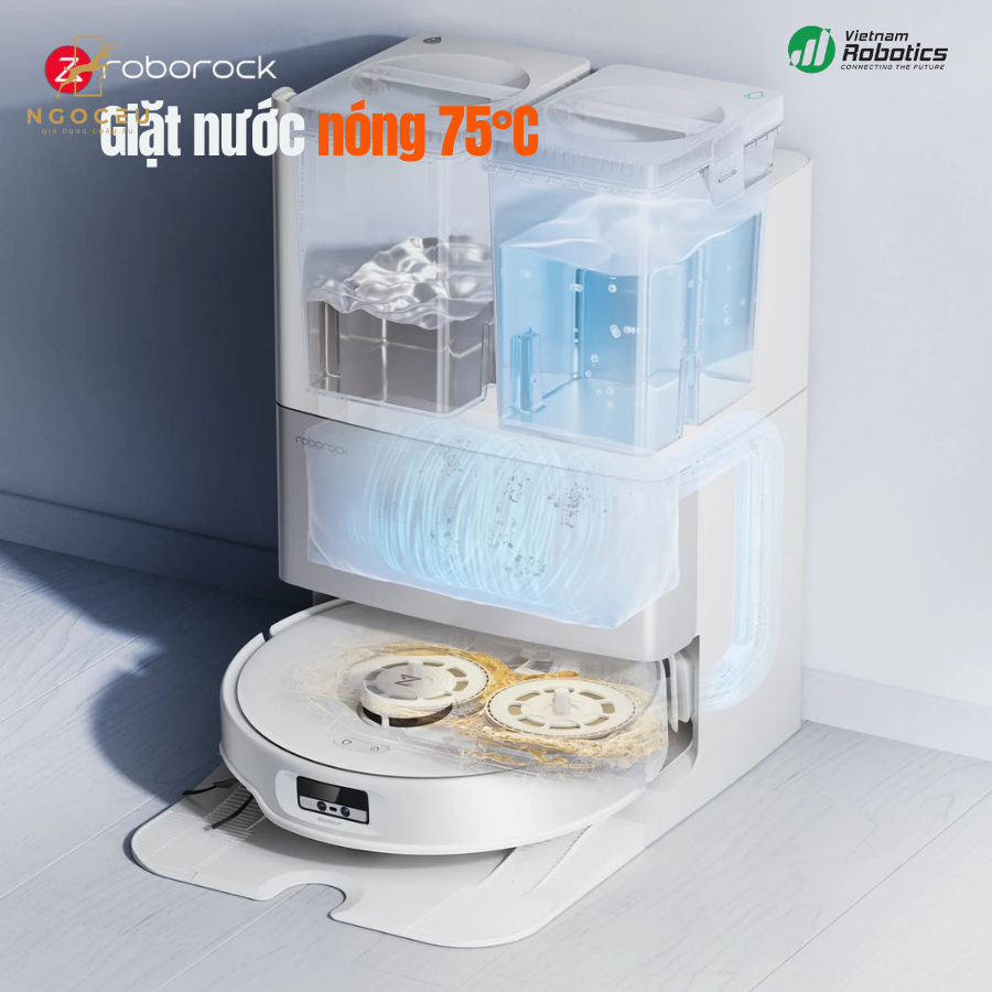 Robot hút bụi lau nhà Roborock Qrevo Edge 5V1 Bản Quốc Tế - Màu Đen