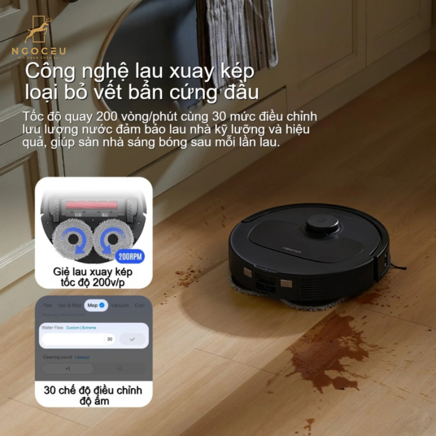 Robot hút bụi lau nhà Roborock Q Revo S Bản Quốc Tế - Màu đen