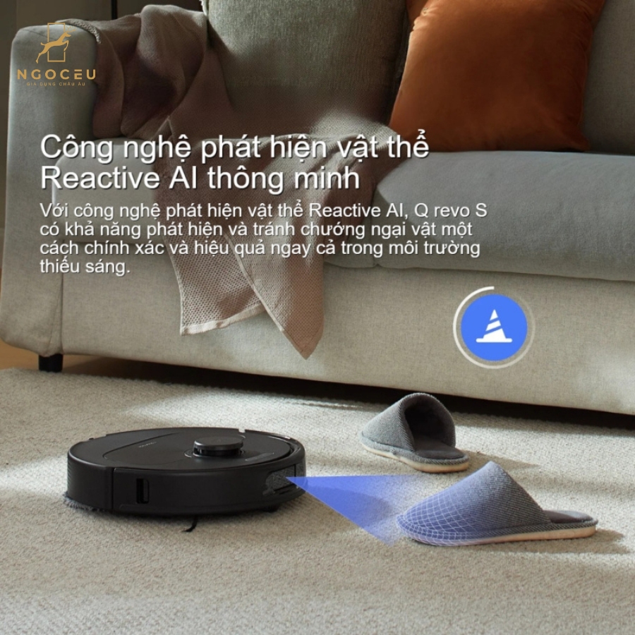 Robot hút bụi lau nhà Roborock Q Revo S Bản Quốc Tế - Màu đen