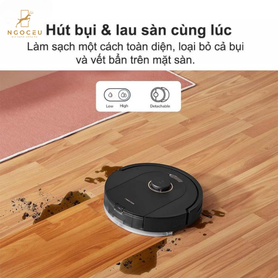 Robot hút bụi lau nhà Roborock Q5 Pro Plus Bản Quốc Tế - Màu Đen