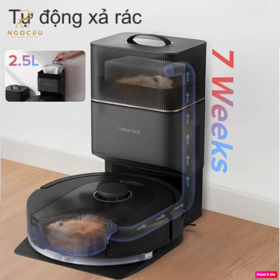 Robot hút bụi lau nhà Roborock Q5 Pro Plus Bản Quốc Tế - Màu Đen