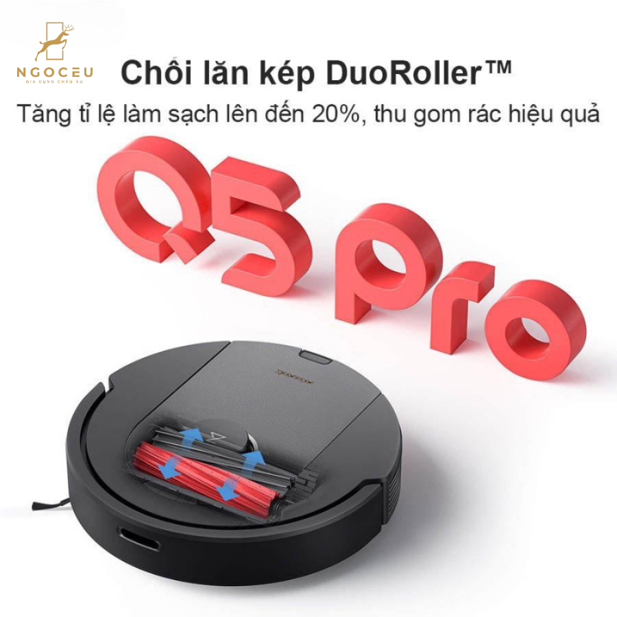 Robot hút bụi lau nhà Roborock Q5 Pro Plus Bản Quốc Tế - Màu Đen