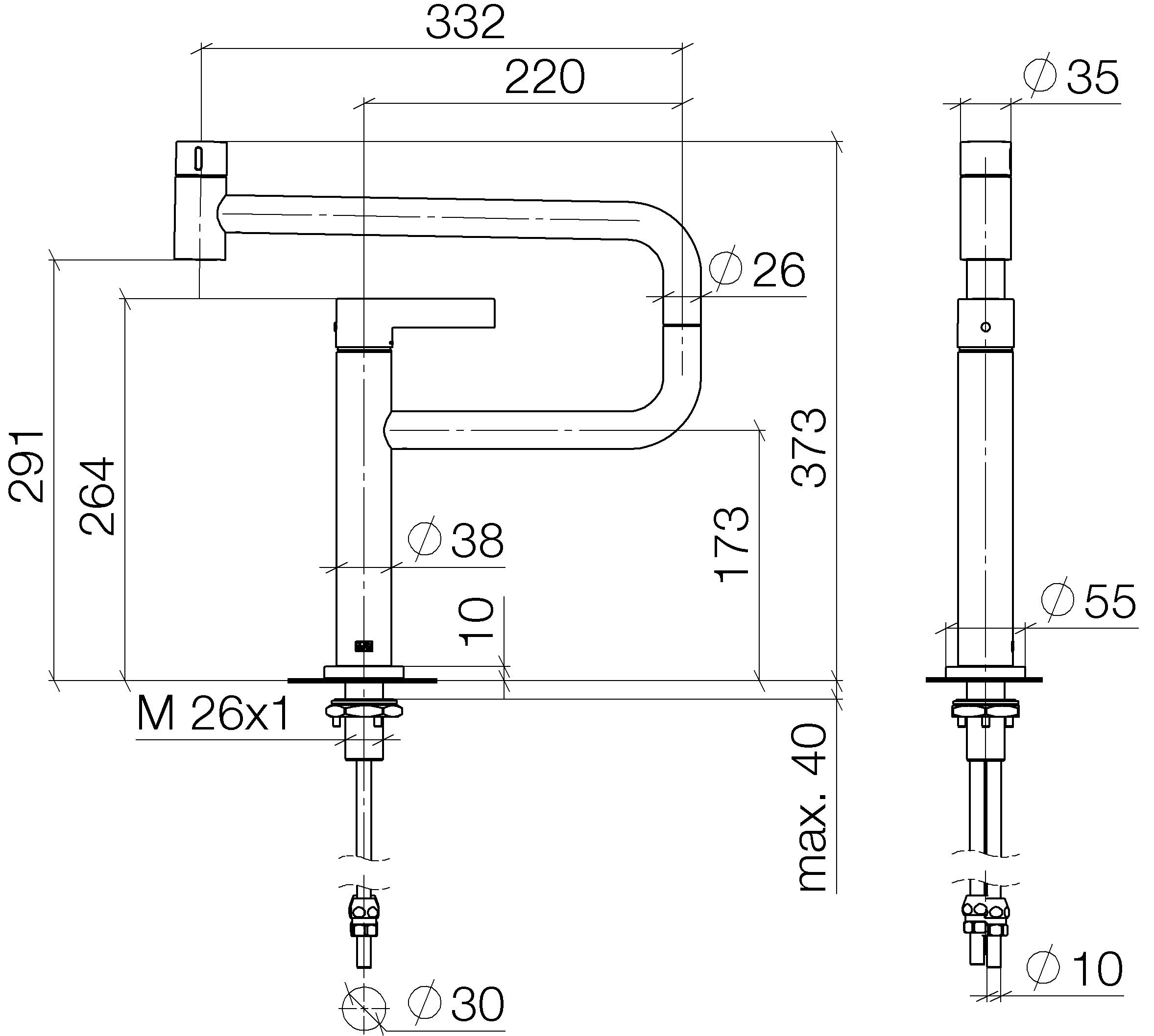 Vòi rửa Rose - Dudoff London
