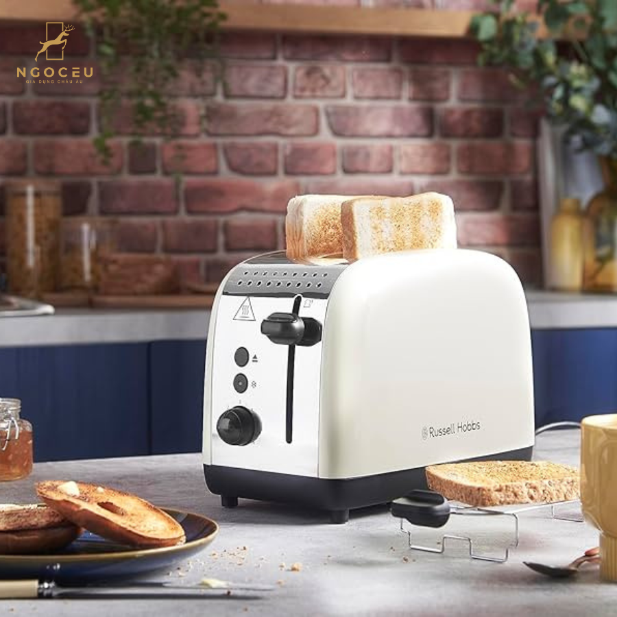 Máy nướng bánh mì Russell Hobbs Colours Plus 26551-56 1600W - Màu Kem