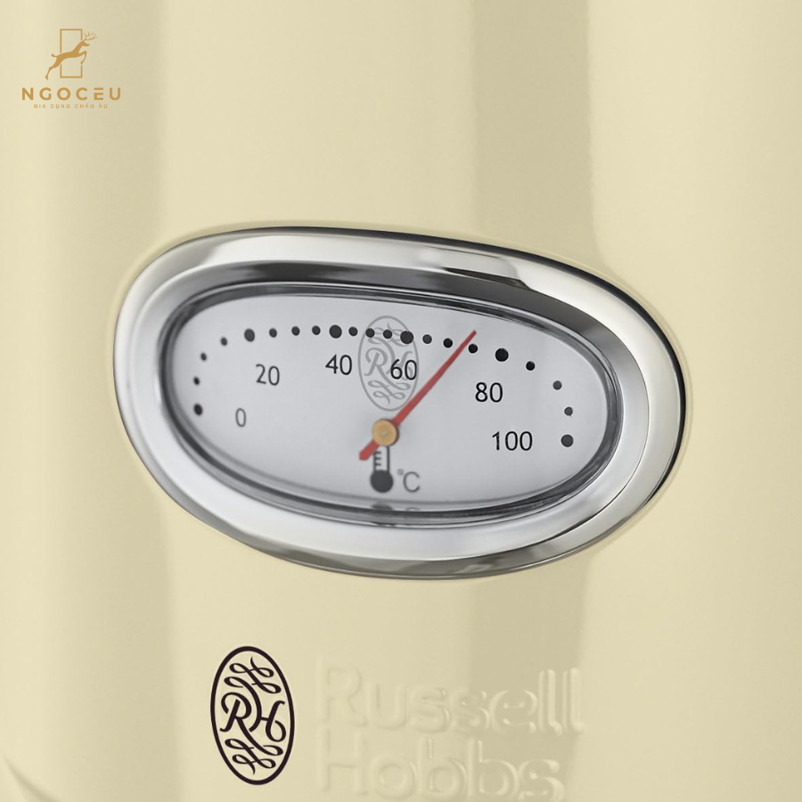 Ấm siêu tốc Russell Hobbs Retro 21672-70 2400W 1.7L - Màu Kem