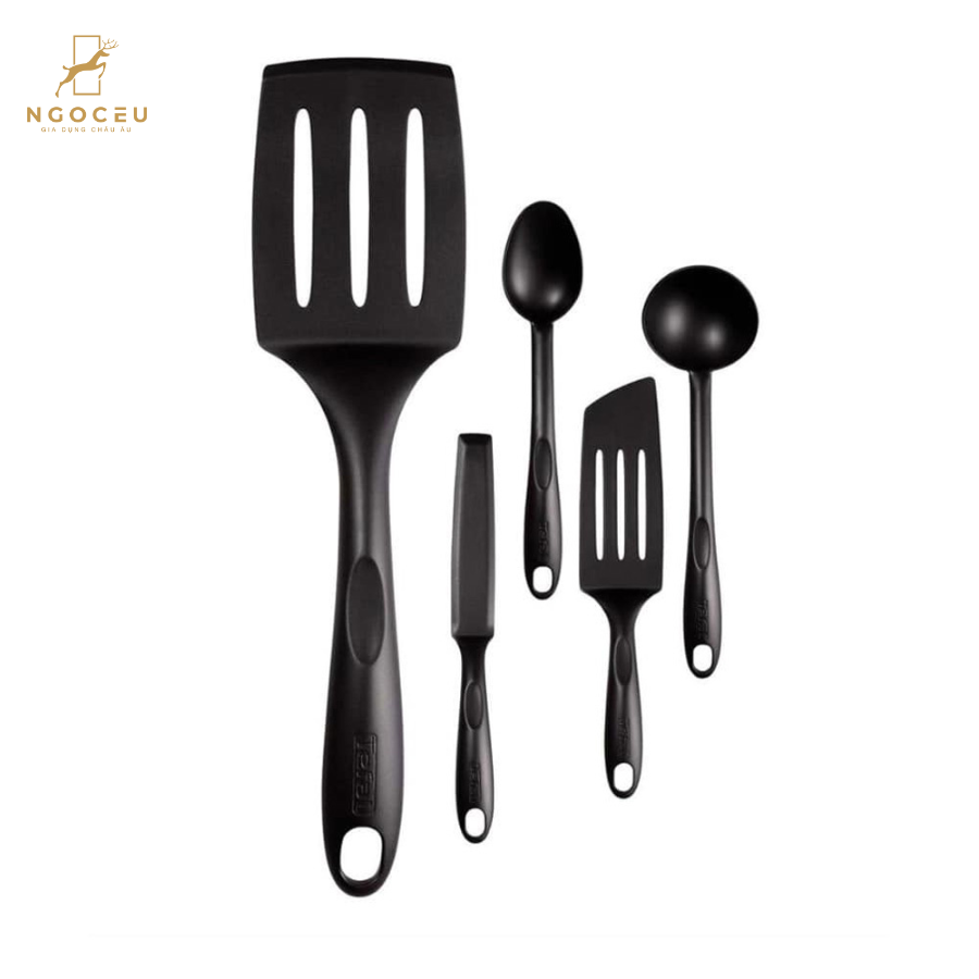 Bộ 5 món dụng cụ nấu ăn Tefal 2100089647 - Màu đen