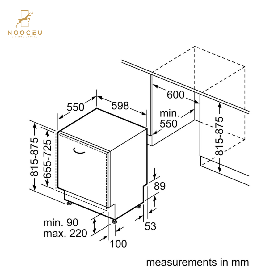 Máy rửa bát ẩm toàn phần Siemens SN87TX00CE iQ700
