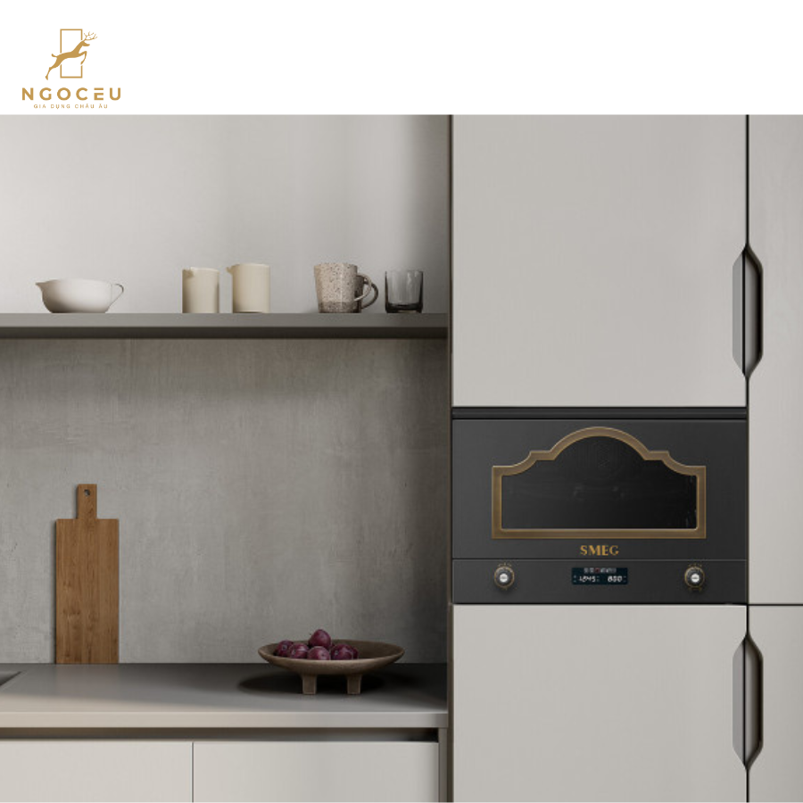 Lò vi sóng kết hợp lò nướng Smeg MP722AO