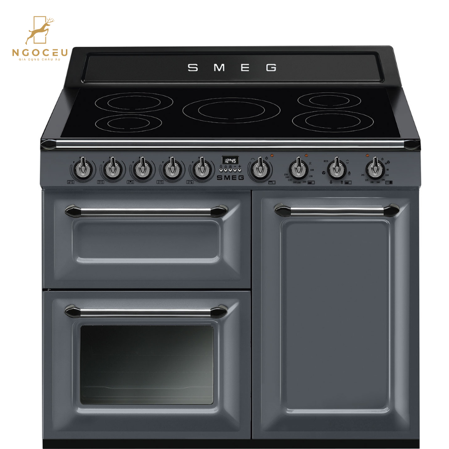 Bếp từ hỗn hợp kèm lò nướng Smeg TR103IGR2
