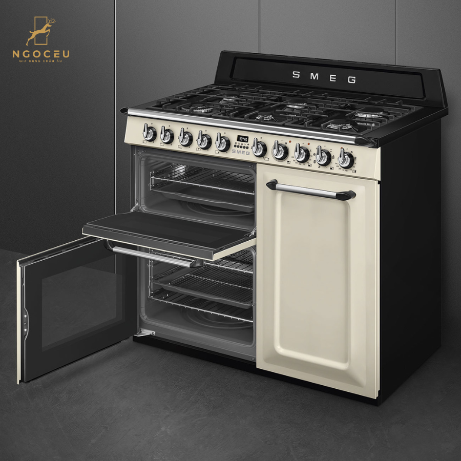 Bếp gas hỗn hợp kèm lò nướng Smeg TR103P