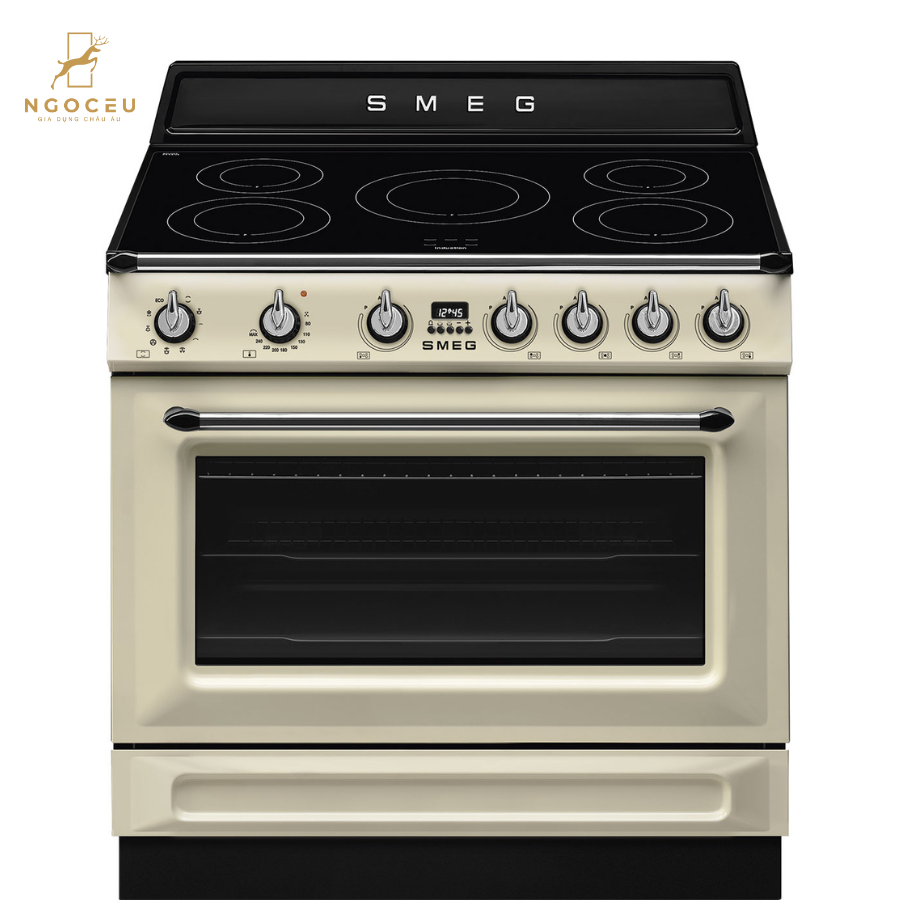 Bếp từ hỗn hợp kèm lò nướng Smeg TR90IMP