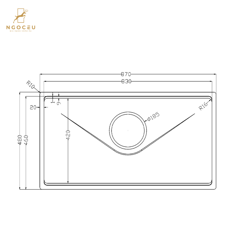 Chậu rửa bát Konox Tari 8748SR