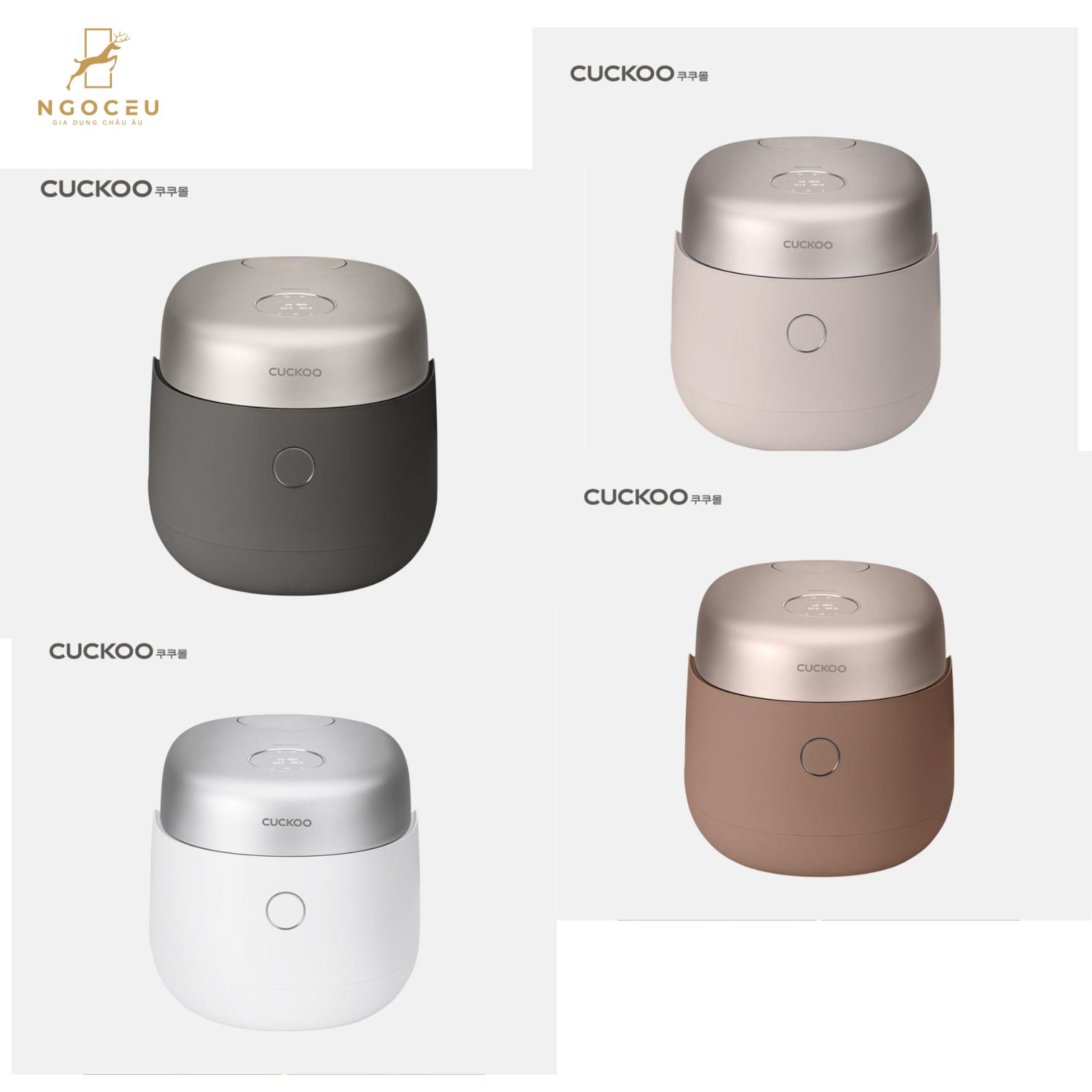 Nồi cơm cao tần áp suất kép 1.8L Cuckoo CRP-NHTR1010FB - Màu Xám