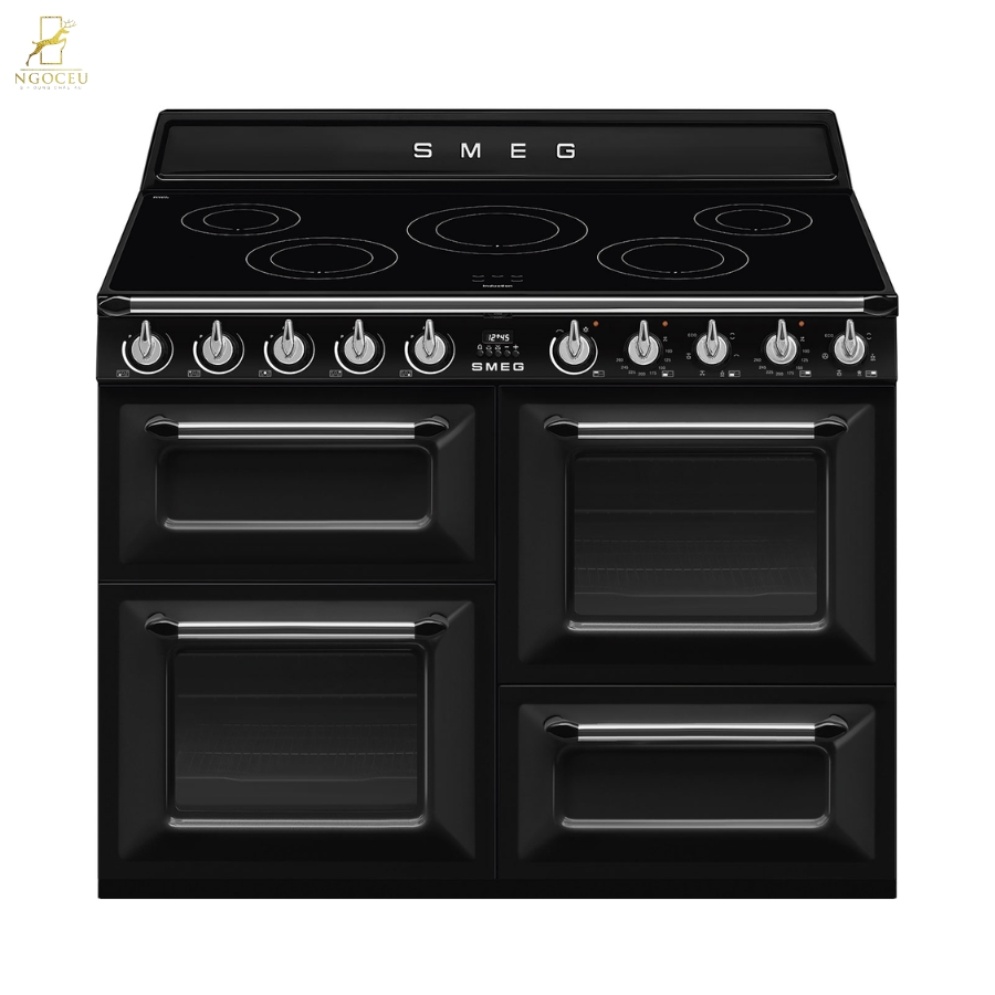 Bếp từ hỗn hợp kèm lò nướng Smeg TR4110IBL2 - 110cm