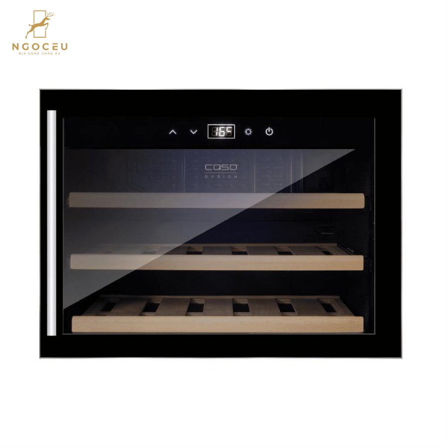 Tủ bảo quản rượu vang âm tủ Caso 627 WineSafe 18 EB Black