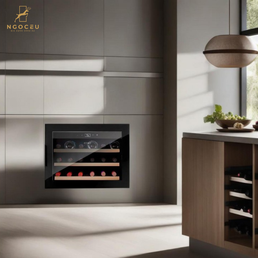 Tủ bảo quản rượu vang âm tủ Caso 627 WineSafe 18 EB Black