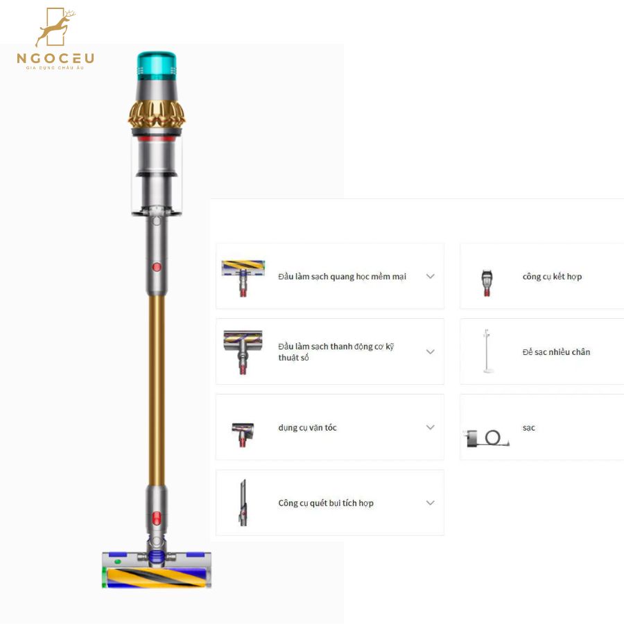 Máy hút bụi kèm Dock sạc rời Dyson V15 Detect