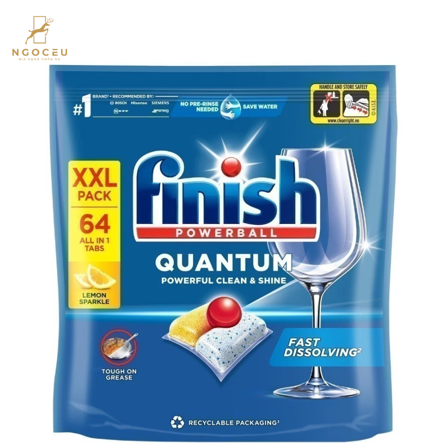Viên rửa bát Finish Quantum - 64 viên