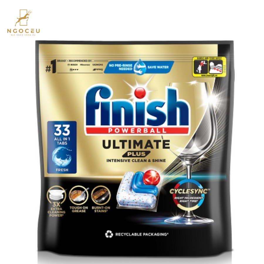 Viên rửa bát Finish Ultimate Plus - 33 viên