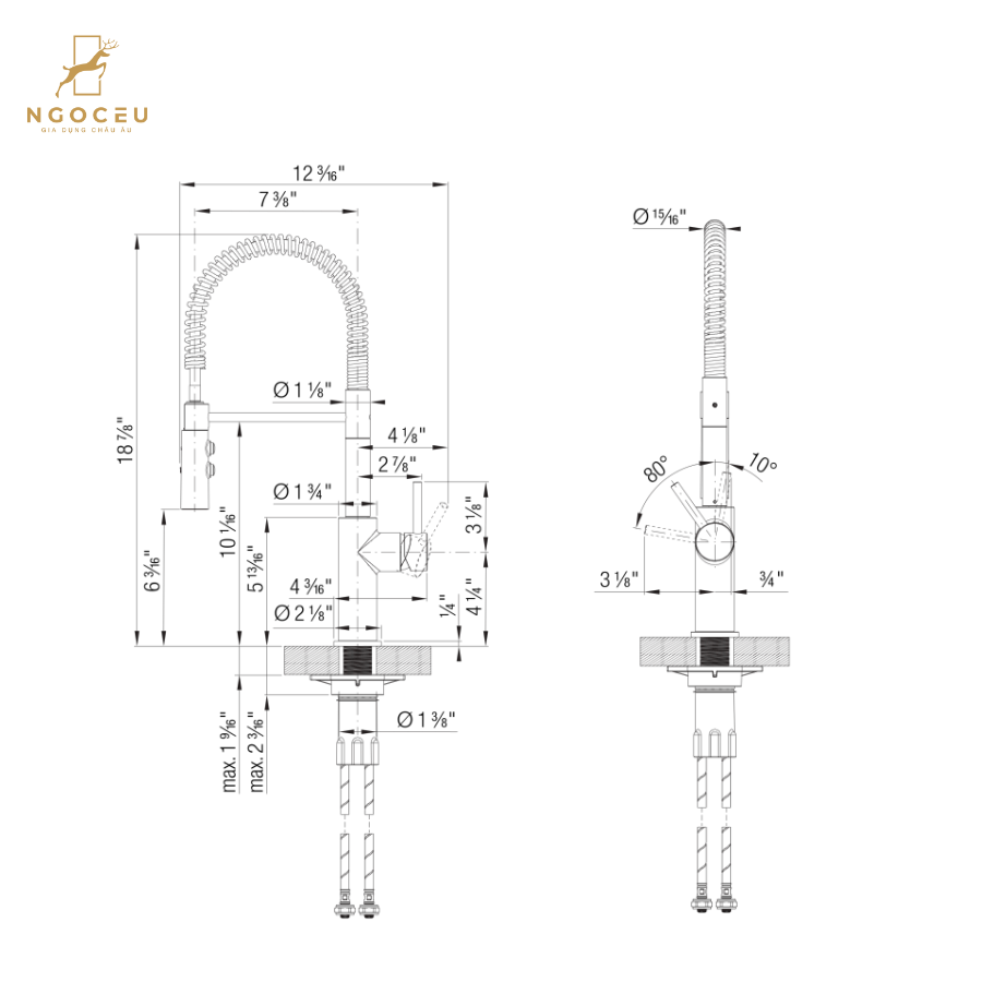 Vòi rửa bát Blanco Catris - 401918